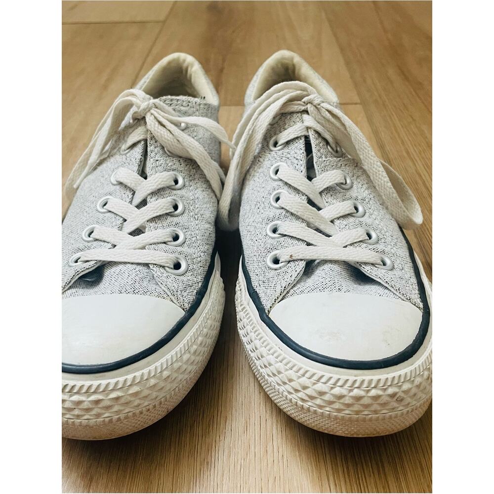 Converse Low Top Sneakers Light Gray and White, Women 8 Athletic All Star #0022 - Picture 2 of 8